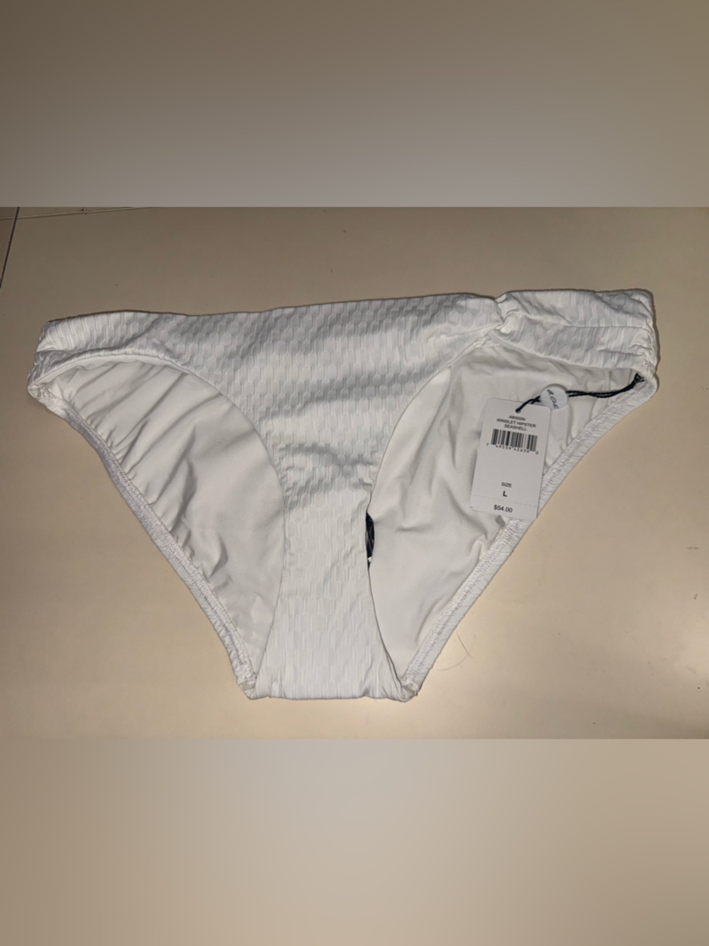 Textured White Bikini Bottom - Women Swim